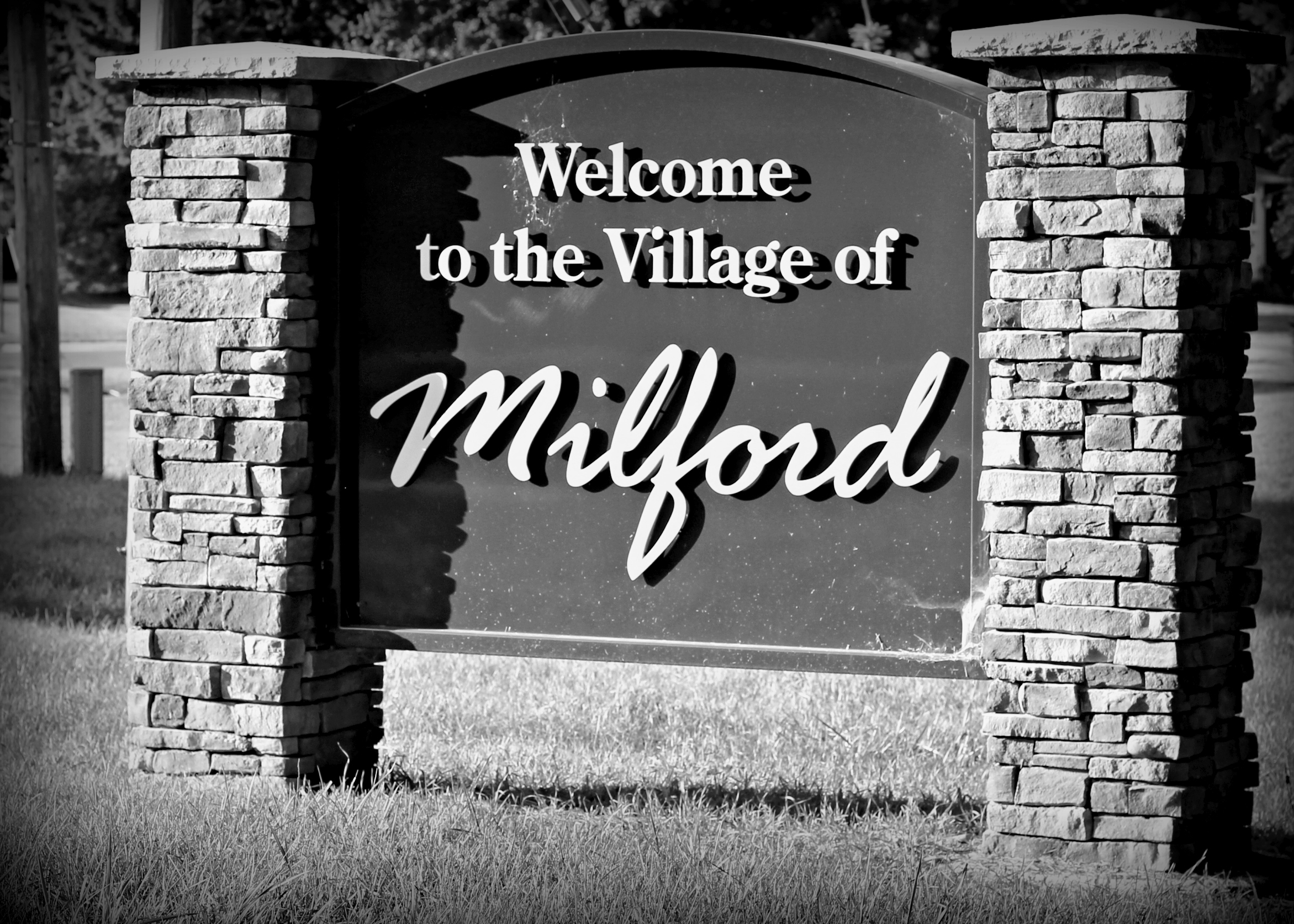 Welcome Sign (B&W)